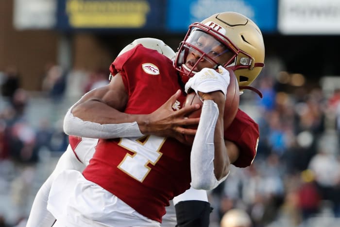 Boston College receiver Zay Flowers was drafted by the Ravens.